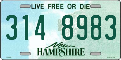 NH license plate 3148983