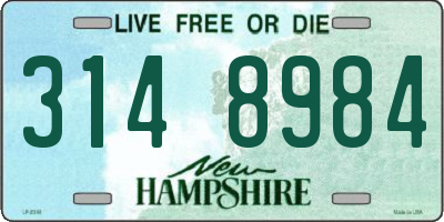 NH license plate 3148984