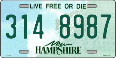 NH license plate 3148987