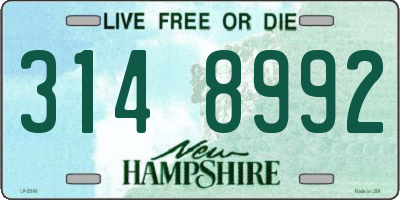 NH license plate 3148992
