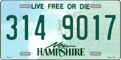 NH license plate 3149017