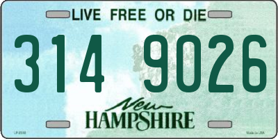 NH license plate 3149026