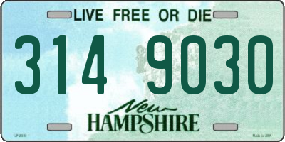 NH license plate 3149030