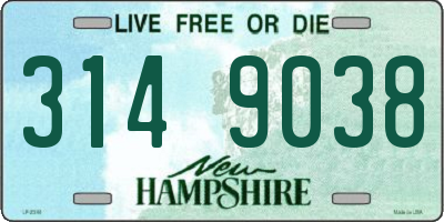 NH license plate 3149038