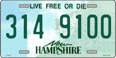 NH license plate 3149100