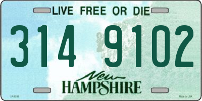NH license plate 3149102