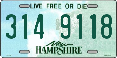 NH license plate 3149118