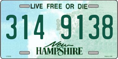 NH license plate 3149138