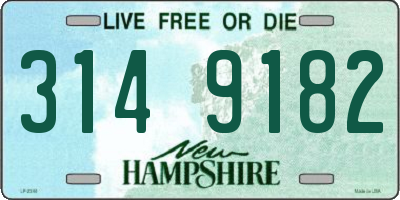 NH license plate 3149182