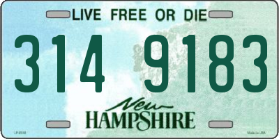 NH license plate 3149183