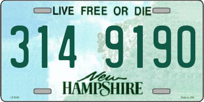 NH license plate 3149190