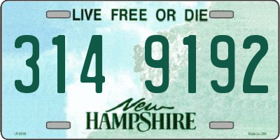 NH license plate 3149192