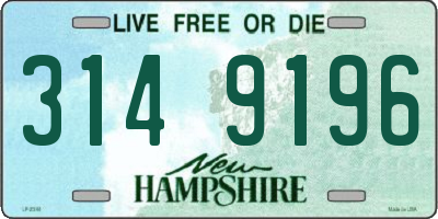 NH license plate 3149196