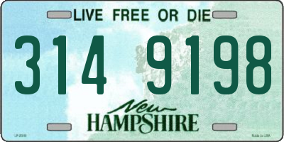 NH license plate 3149198