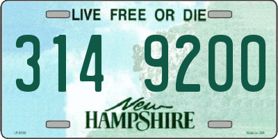 NH license plate 3149200