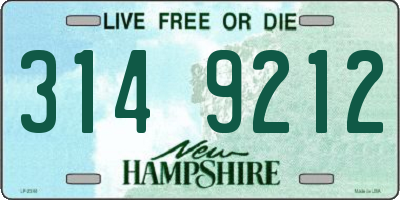 NH license plate 3149212