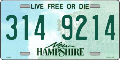 NH license plate 3149214