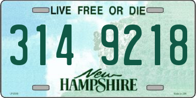 NH license plate 3149218