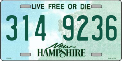 NH license plate 3149236