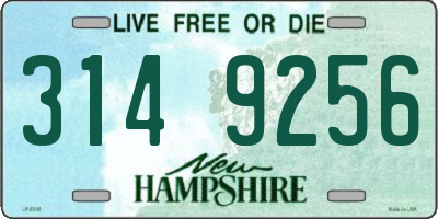 NH license plate 3149256