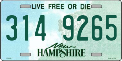 NH license plate 3149265