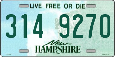 NH license plate 3149270