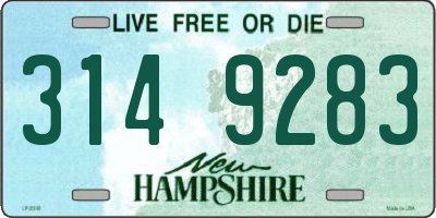 NH license plate 3149283