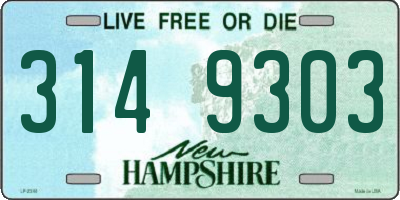 NH license plate 3149303