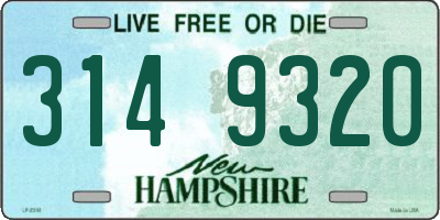NH license plate 3149320