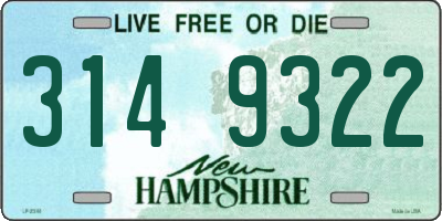 NH license plate 3149322