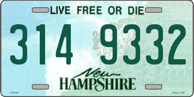 NH license plate 3149332