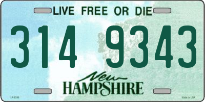 NH license plate 3149343