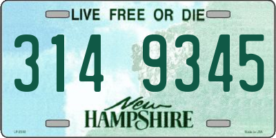 NH license plate 3149345