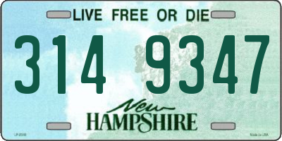 NH license plate 3149347