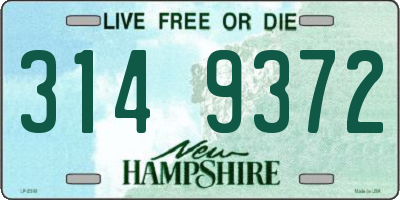 NH license plate 3149372