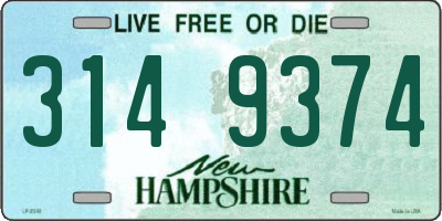 NH license plate 3149374