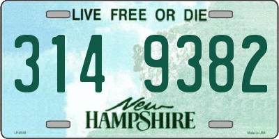 NH license plate 3149382