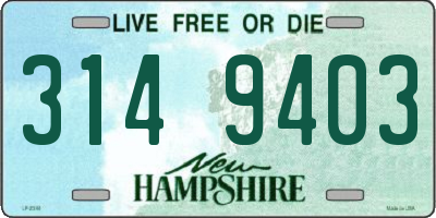 NH license plate 3149403