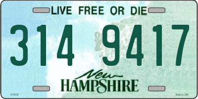 NH license plate 3149417