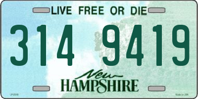 NH license plate 3149419