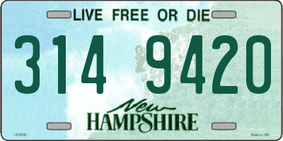 NH license plate 3149420