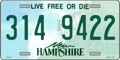 NH license plate 3149422
