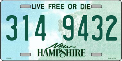 NH license plate 3149432