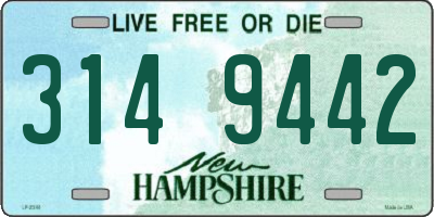 NH license plate 3149442