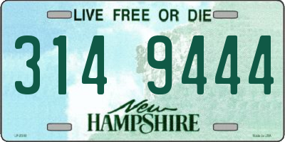 NH license plate 3149444