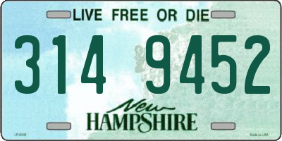 NH license plate 3149452