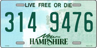 NH license plate 3149476