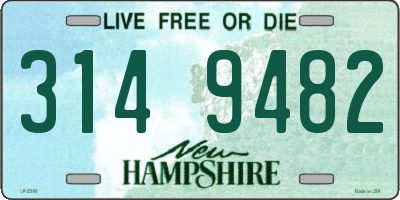 NH license plate 3149482