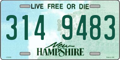 NH license plate 3149483