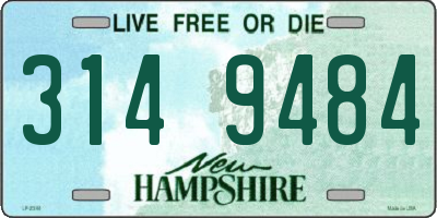 NH license plate 3149484